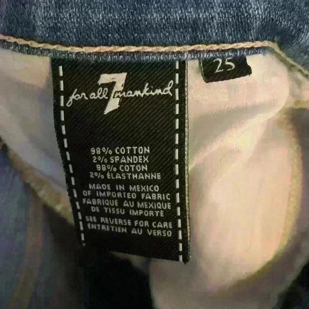 7 Seven for All Mankind, the Relaxed Skinny Light Washed Jeans, Womens Size 25